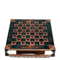 Brons emalj schackbrÃ¤de 30x30cm egyptiskt, schack, brÃ¤dspel Backgammon, Schack 5 - grifon.se 