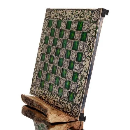 Σκακιέρα χάλκινη σμάλτο 33x33cm μακεδονική, Σκάκι, επιτραπέζιο παιχνίδι Τάβλι, Σκάκι 1 - grifon.se 