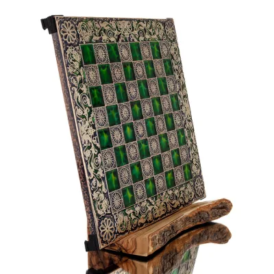 Bronze enamel chessboard 33x33cm Macedonian, Chess, board game Backgammon, Chess 4 - grifon.se 