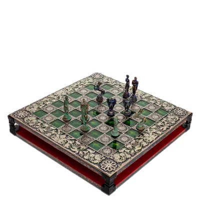 Σκακιέρα χάλκινη σμάλτο 33x33cm μακεδονική, Σκάκι, επιτραπέζιο παιχνίδι Τάβλι, Σκάκι 7 - grifon.se 