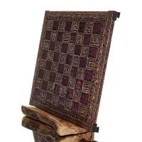 Schackbräde kopparemalj 33x33cm oliv, Schack, brädspel Backgammon, Schack 2 - grifon.se 