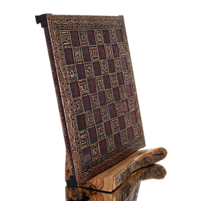 SchackbrÃ¤de kopparemalj 33x33cm oliv, Schack, brÃ¤dspel Backgammon, Schack 4 - grifon.se 