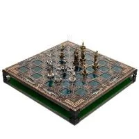 Schackbräde kopparemalj 33x33cm slingrande delfin, schack, brädspel Backgammon, Schack 7 - grifon.se 