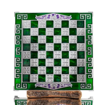 Σκακιέρα χάλκινη σμάλτο 35x35cm μαίανδρος αέτωμα, Σκάκι, επιτραπέζιο παιχνίδι Τάβλι, Σκάκι 2 - grifon.se 