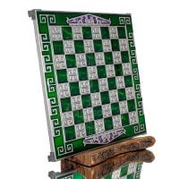 Chessboard copper enamel 35x35cm meander pediment, Chess, board game Backgammon, Chess 4 - grifon.se 