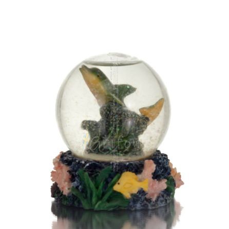 Delfin och skÃ¶ldpadda: symbol fÃ¶r frihet, styrka, mod, glÃ¤dje, skydd med alabaster dekorativ boll Polyester 1 - grifon.se 