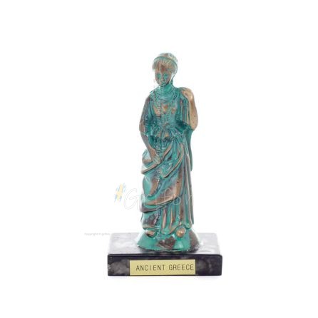 Hera: wife of Zeus, daughter of Cronus and Rhea. Goddess of marriage 11x3cm Full body statue Bronze decoration, ancient Greece B