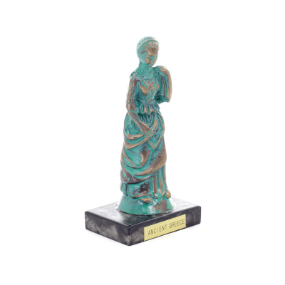 Hera: wife of Zeus, daughter of Cronus and Rhea. Goddess of marriage 11x3cm Full body statue Bronze decoration, ancient Greece B