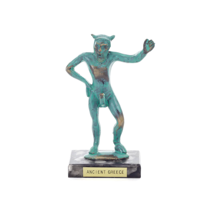Satyr: Mythical Beings, Demons, Spirits in Mountains and Forests12x7cm Full Body Statue Bronze Ornament, Ancient Greece Bronze 1