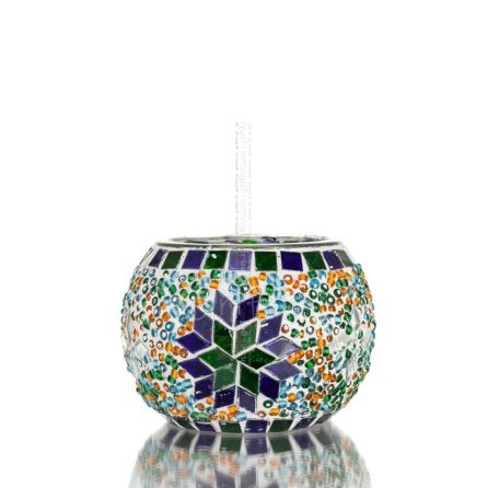 Glass reso Candle Large with Designs 9cm Handmade Lighting fixtures 1 - grifon.se