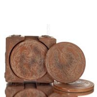 Satires, erotic shows, sex, ancient Greece on alabaster Coasters Polyester 1 - grifon.se 