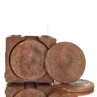 Satires, erotic shows, sex, ancient Greece on alabaster Coasters Polyester 1 - grifon.se 