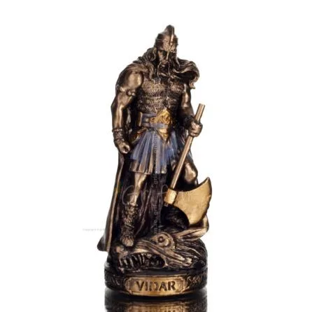 Vidar: The God of Silence, Stealth and Vengeance 8,5cm Veronese elektrolytisk brons staty för hela kroppen, norrländska Veronese