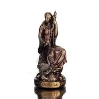 Frigga the Frigg: Goddess of Marriage, Motherhood, Love and Domestic Arts 8.5cm Veronese Bronze Electrolytic Full Body Statue Ve