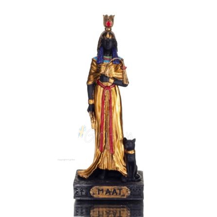 Maat: The View of Balance, Order, Harmony, Law, Justice 8,5cm Electrolytic Bronze Veronese Statue, Egyptian Veronese 1 - grifon.