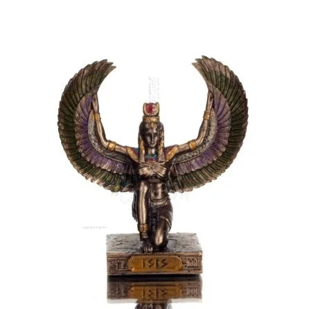 Isis or Isis: The Goddess and Queen of the Throne, 8,5cm Veronese Electrolytic Bronze Full Body Statue Veronese 1 - grifon.se 