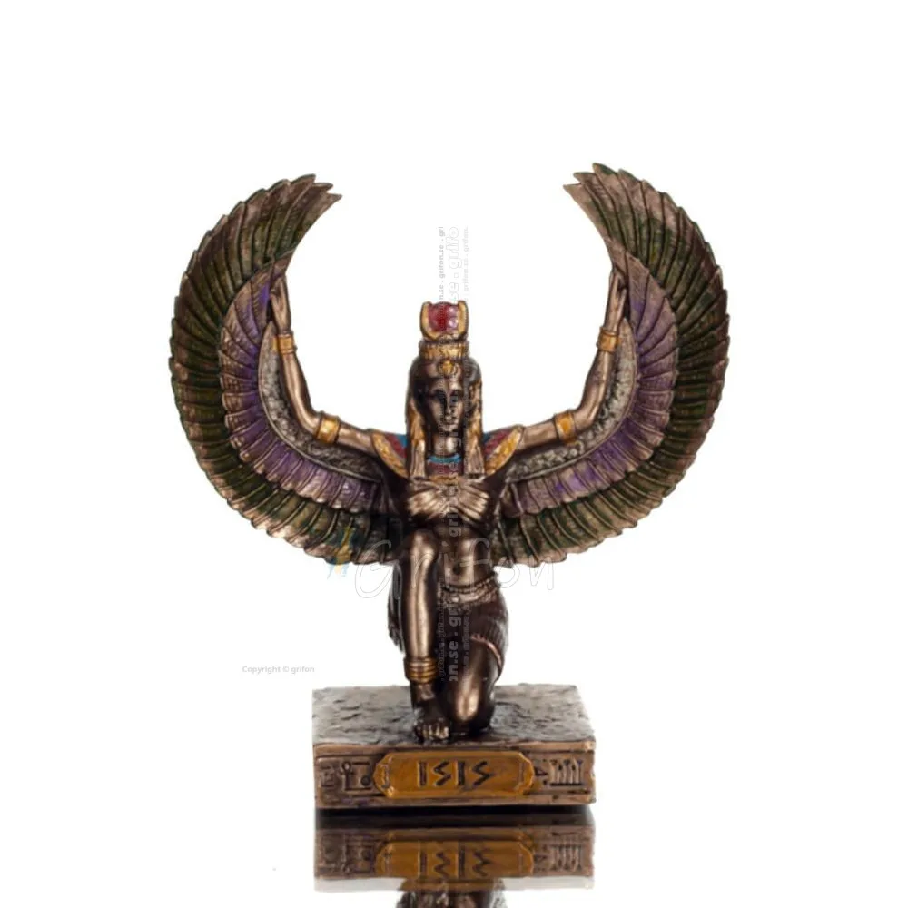 Isis or Isis: The Goddess and Queen of the Throne, 8,5cm Veronese Electrolytic Bronze Full Body Statue Veronese 1 - grifon.se 
