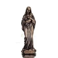 Jungfru Maria Jungfru Maria eller Theotokos med Jesus Kristus 8cm Hellängd Veronese brons elektrolysstaty Veronese 1 - grifon.se