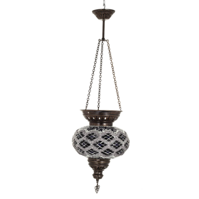 Kaklad taklampa Ï†240 70cm Handgjord Metall med glas Belysningsarmaturer 1 - grifon.se 