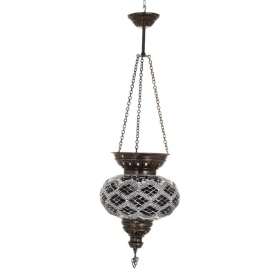 Tiled ceiling lamp φ240 70cm Handmade Metal with glass Lighting fixtures 1 - grifon.se 