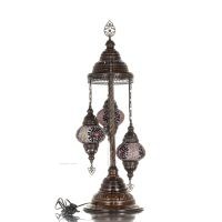 Golvlampa med 3 lampor 75cm Handgjord Metall med glas Belysningsarmaturer 1 - grifon.se 