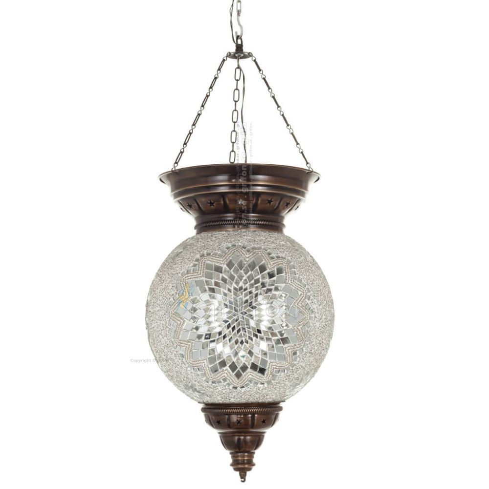 Rund taklampa φ300 65cm Handgjord Metall med glas Belysningsarmaturer 1 - grifon.se 