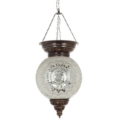 Round ceiling light φ300 65cm Handmade Metal with glass Lighting fixtures 1 - grifon.se 