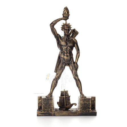 Rose Colossus: one of the Seven Wonders of the Ancient World. 19cm Full length alabaster statue, ancient Greece Alabaster 1 - gr