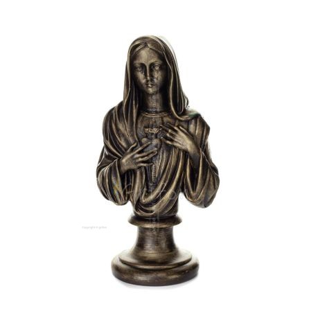 Jungfru Maria Jungfrun eller Theotokos byst droppe 22cm byst, alabaster byst Alabaster 1 - grifon.se