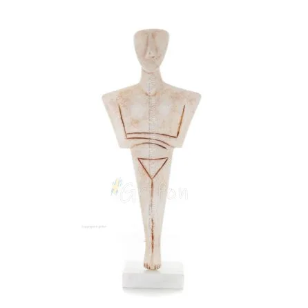 Cycladic figurine 47cm. Made of marble, Handmade, Cycladic culture, ancient Greece. Plaster, Tuff, Marmor 1 - grifon.se 
