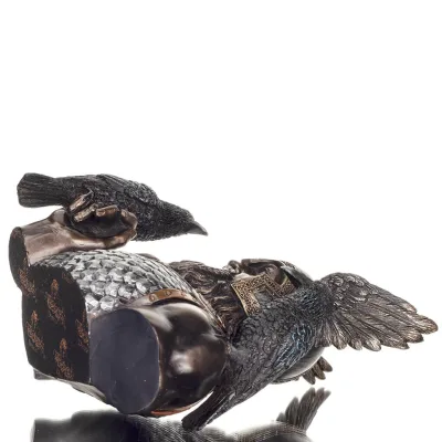 Odin: The Supreme God in Norse Mythology with Ravens Bust 24cm Veronese Electroplated Bronze Statue Veronese 4 - grifon.se 