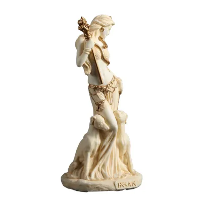 ΕΚΑΤΗ, ΘΕΑ ΤΗΣ ΜΑΓΕΙΑΣ λευκό-χρυσό 15.5cm Κιβ.24