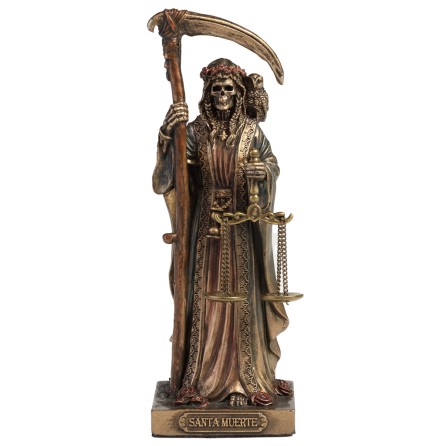 SANTA MUERTE HOLDING SCYTHE AND SCALE 10.6cm Κιβ.96