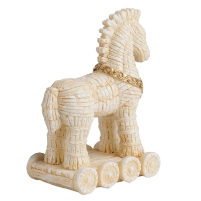 ΔΟΥΡΕΙΟΣ ΙΠΠΟΣ λευκό και χρυσό 8.2x6.5cm Κιβ.144